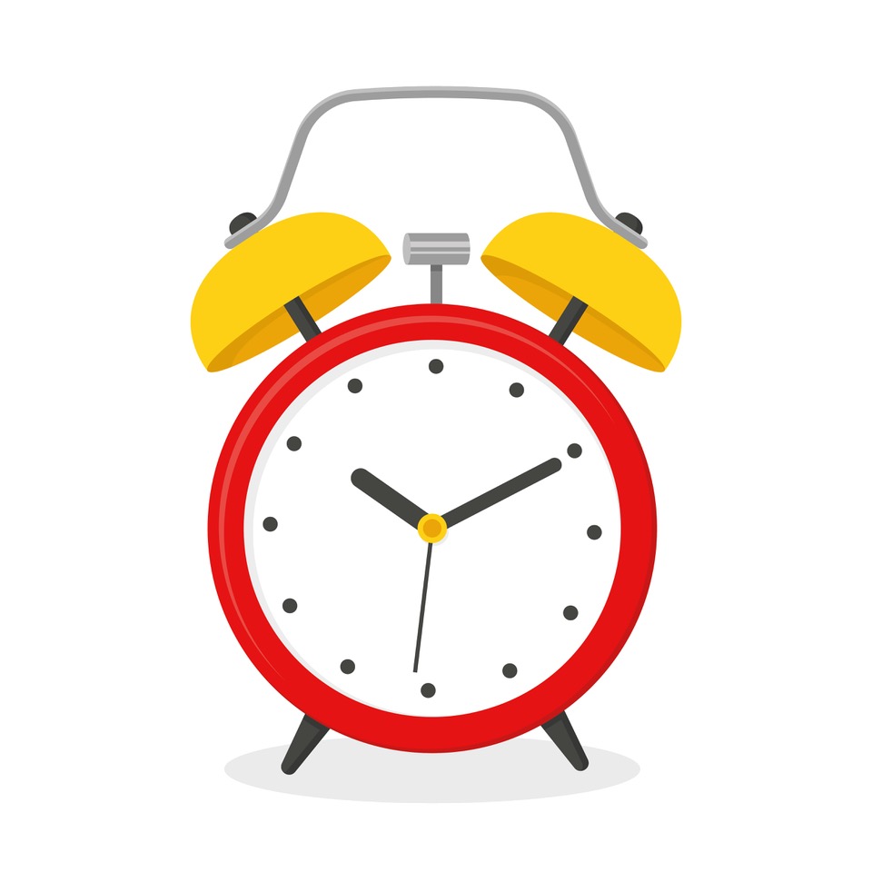 Red and yellow timeclock