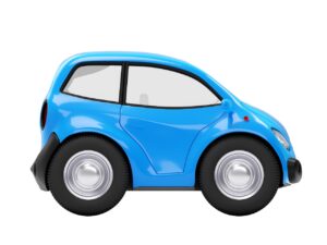small blue car