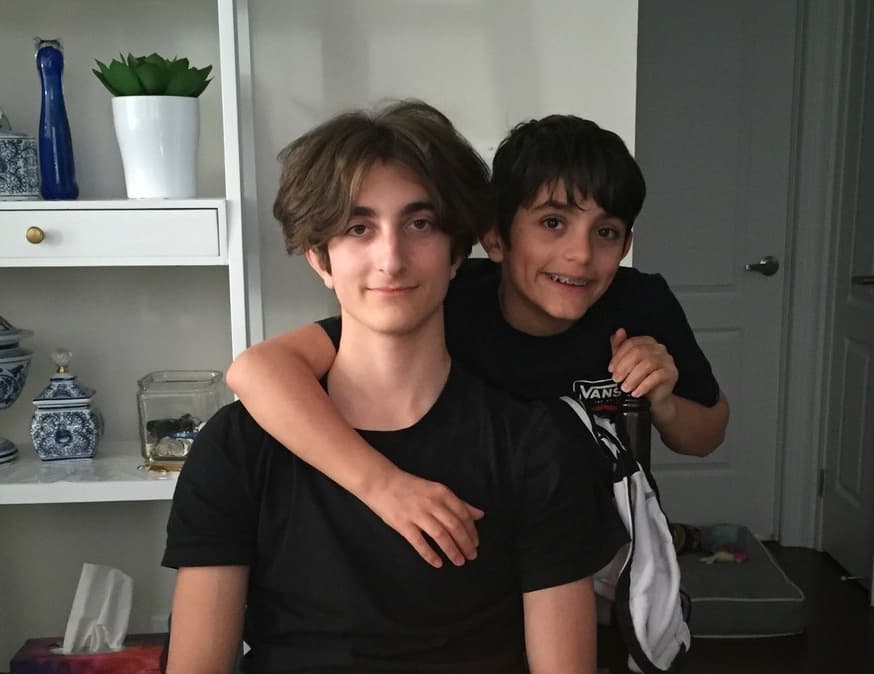 Benji and Hudson of Swim Brothers providing mobile at-home swimming lessons in York Region