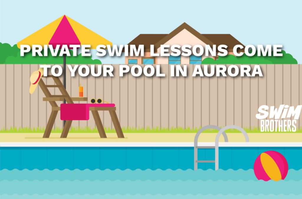 Backyard pool, representing private swim lessons that come to your pool in Aurora