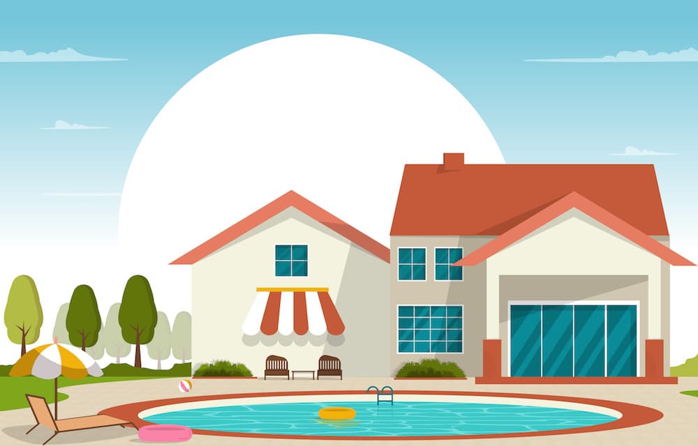 Private pool, representing convenience of mobile swimming lessons that come to your pool in Hills of St. Andrew, Aurora