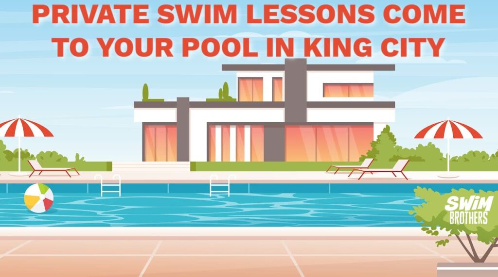 Backyard pool, representing mobile swimming lessons at home in King City