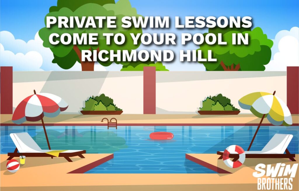 A backyard pool, representing private swimming lessons at home in Richmond Hill